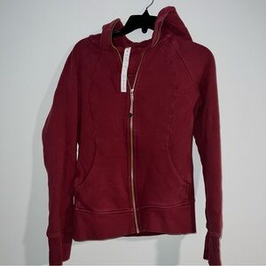 Lululemon Athletica Burgundy Scuba Zip-Up